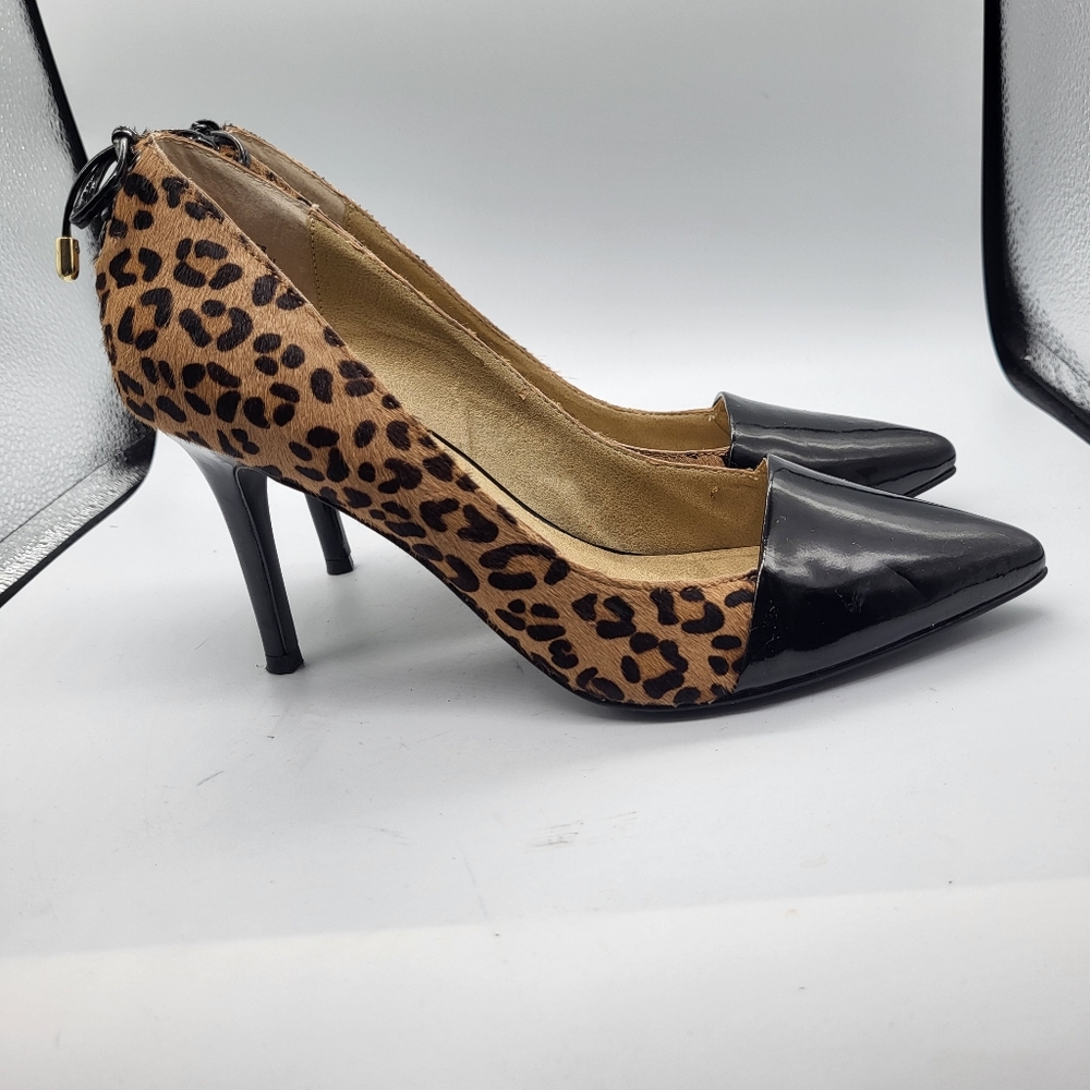 Levity Cheetah Calf Hair Print Heels Sz.7.5
